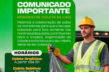 Horários corretos para descarte de lixo contribuem para limpeza e organização da cidade