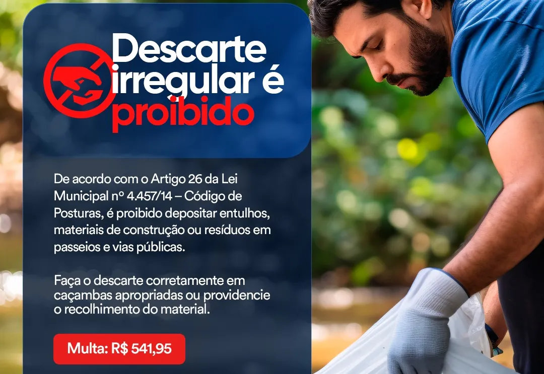 DESCARTE IRREGULAR É PROIBIDO!