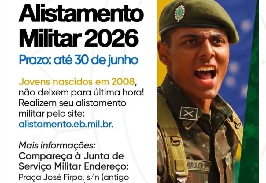 Jovens nascidos em 2008 devem realizar o Alistamento Militar até 30 de junho